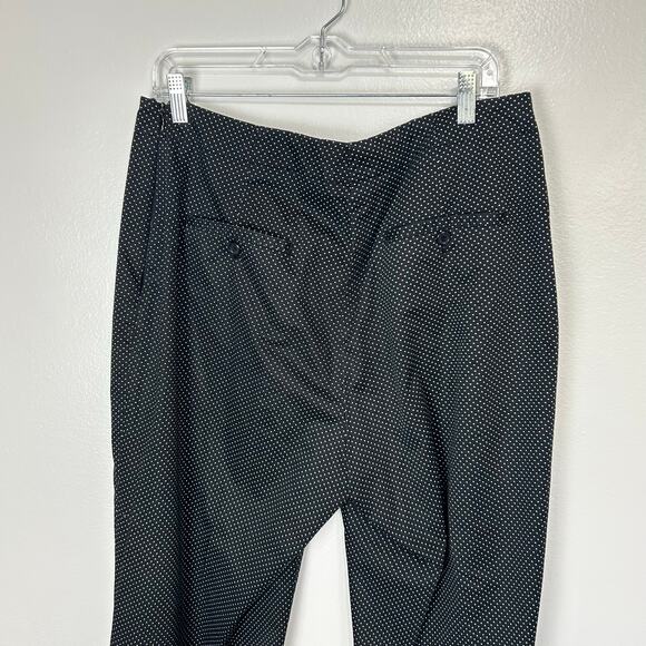 Talbots Capri Polka Dot Black White Pants 14 Women Polka Dots Classic Side Zip - Picture 4 of 10
